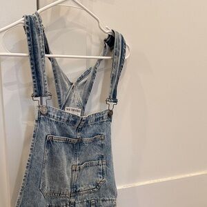 We The Free Light Blue Denim Overalls
